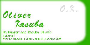 oliver kasuba business card