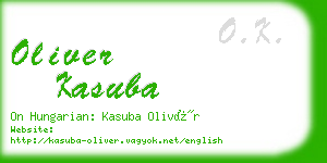 oliver kasuba business card